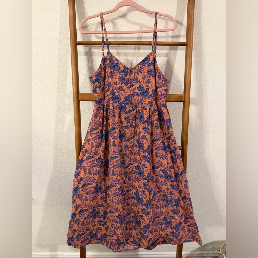 Universal Thread Orange and Blue Midi Dress